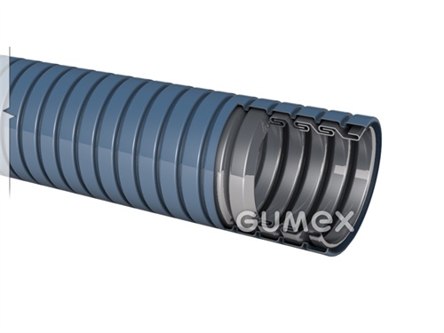Chránička na káblové rozvody kovová METAL HOSE Agraff PUR 151, 7/10mm, IP68, 2x zahnutý kovový profil, kov s Pre-PUR povrchom (éterová báza), -40°C/+90°C, modrá